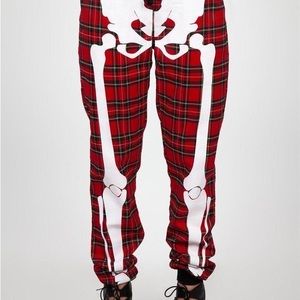 Brand New Jawbreaker Skeleton Plaid Joggers
